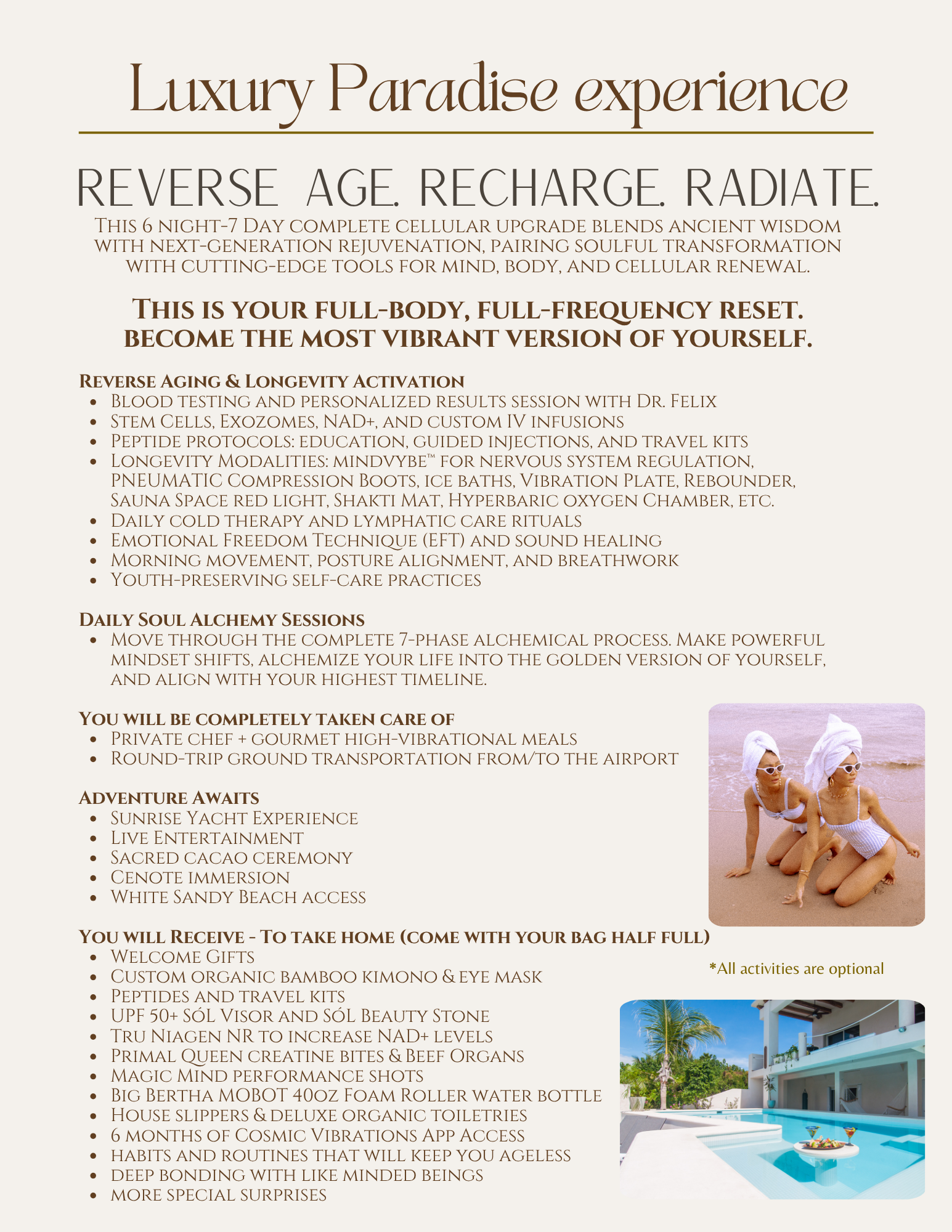 The Golden Glow Up retreat October 19-25