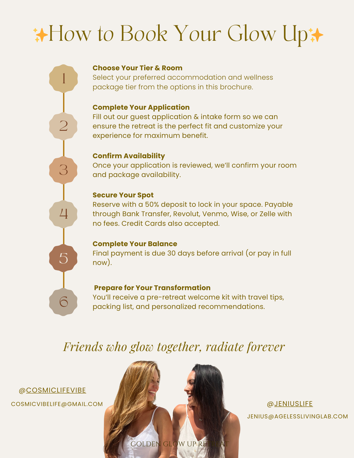 The Golden Glow Up retreat October 19-25